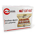 Набір фрез для дерева 12 од INTERTOOL HT-0071    Luxprice, фото 7