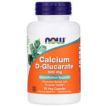 Глюкарат кальцію NOW Foods "Calcium D-Glucarate" 500 мг (90 капсул)