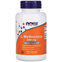 L-Метионин NOW Foods "L-Methionine" поддержка печени, 500 мг (100 капсул)
