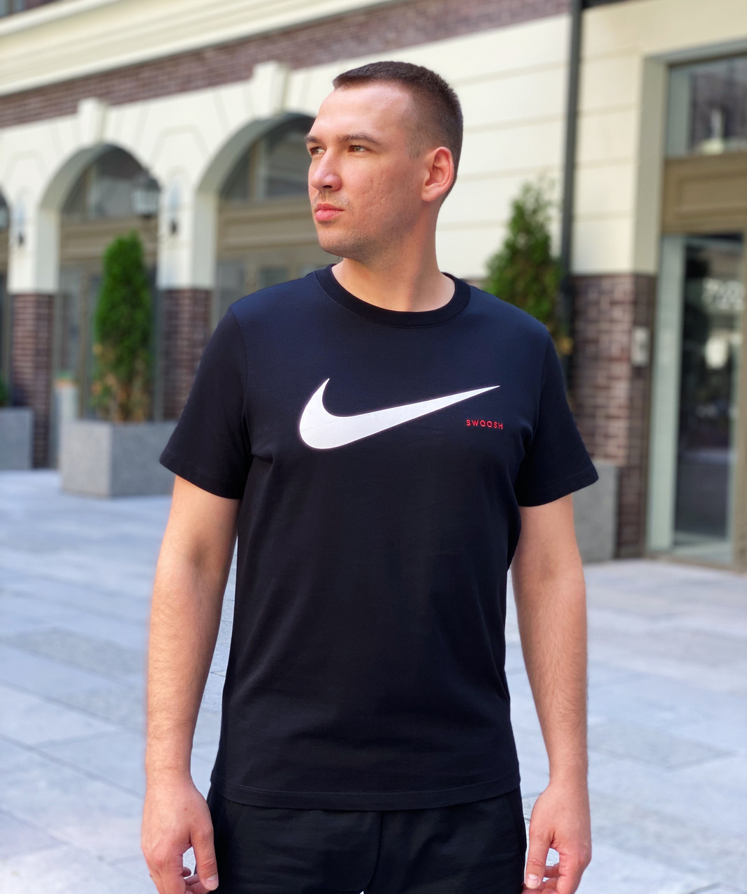 Футболка чоловіча Nike Swoosh / CLO-143 (Розміри:L,XL), фото 1