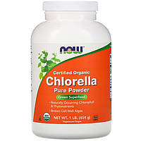 Хлорелла NOW Foods "Certified Organic Chlorella Pure Powder" натуральная, в порошке (454 г)