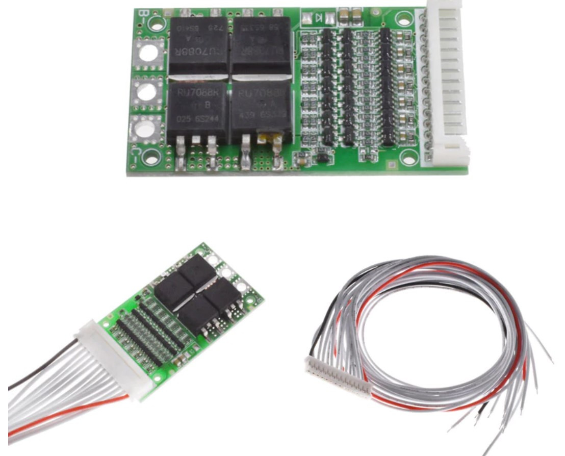 BMS контролер 6-13S акум 3,7 V Li-ion 24-48V 25A заряду/розряду універсальний
