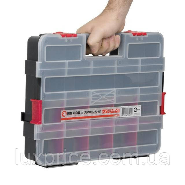 Пластиковий органайзер для інструментів 14.5" 375*290*67 мм INTERTOOL BX-4021    Luxprice