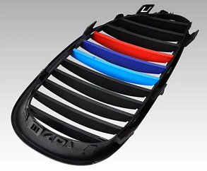 Решітка ноздрі радіатора BMW 5 (БМВ) 5 series (E60, E61) 2004-2007 Матова М-color, фото 3