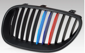 Решітка ноздрі радіатора BMW 5 (БМВ) 5 series (E60, E61) 2004-2007 Матова М-color, фото 4