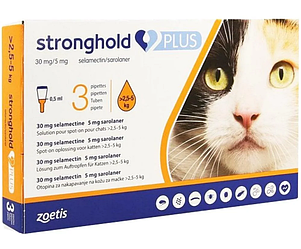 Краплі від бліх і глистів Stronghold Plus (Стронгхолд Плюс для котів вагою 2,5-5кг.), 1 піпетка