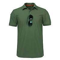 Тактическая футболка поло с коротким рукавом Зеленая (XL)