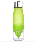 Пляшка для води та напоїв H2O Water Bottle з соковижималкою 650 мл Зелений, фото 2