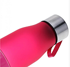 Бутылка для воды и напитков H2O Water Bottle с соковыжималкой 650 мл Розовый, фото 3