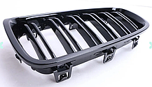 Решітка ноздрі BMW (БМВ) 3 series (F30, F31) 2012-2019 Глянець 2 ребра, фото 5