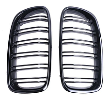 Решітка ноздрі BMW (БМВ) 3 series (F30, F31) 2012-2019 Глянець 2 ребра, фото 4