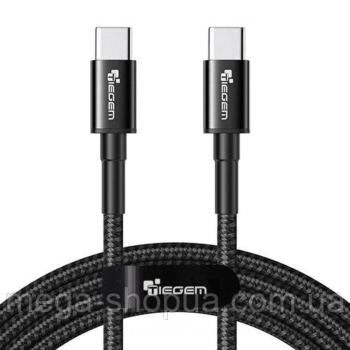 Кабель для швидкої зарядки телефону PD 60W Tiegem USB Type-C - USB Type-C 1м Зарядний провід шнур 7B