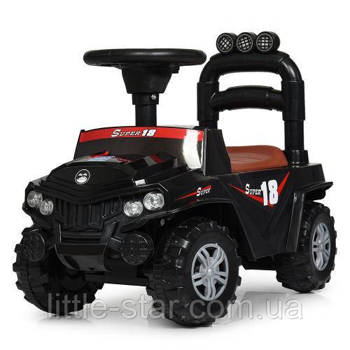 Каталка-толокар Bambi M 4230L-2,муз. кермо,сидіння еко-шкіра, чорний