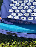 Масажний килимок Аплікатор Кузнєцова (акупунктурний голка для спини) OSPORT Long (apl-034) Синьо-білий, фото 8