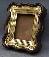 Фігурний кіот для ікони з внутрішньої позолоченій рамою., фото 2