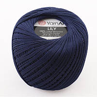 Пряжа Lily 50гр - 225м (066 Темно-синій) YarnArt