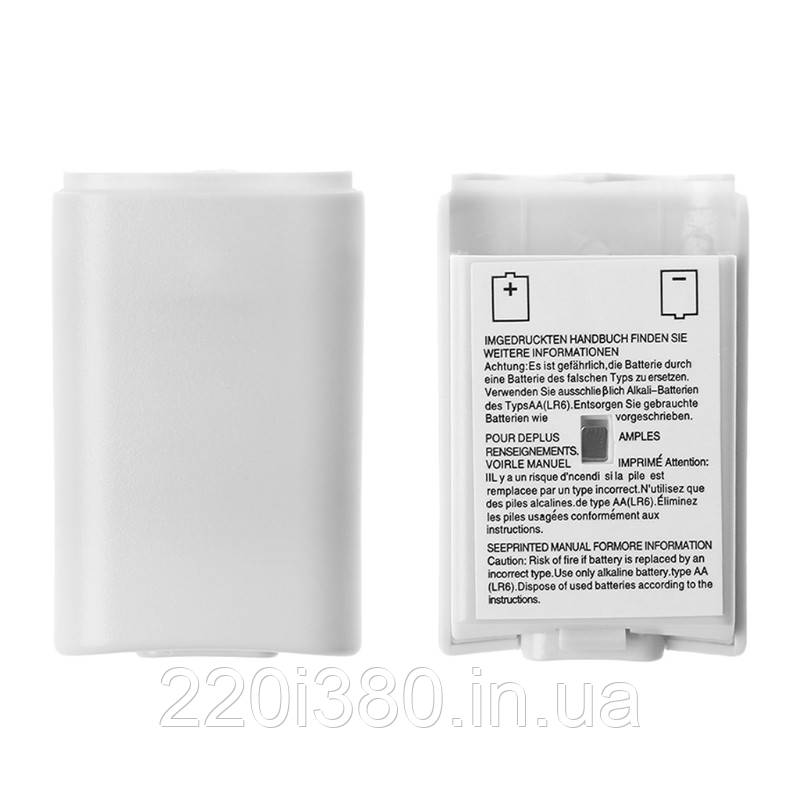 Кришка для батарейок Xbox 360 бездротового джойстика біла