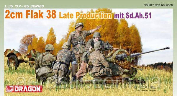 2cm FlaK 38 Late Production mit Sd.Ah.51 1/35 Dragon 6546