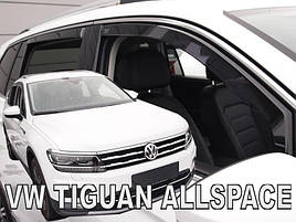 Дефлектори вікон (вітровики) Volkswagen Tiguan ALLSPACE 2017+ 5D (вставні, 4 шт.) (HEKO)