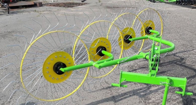 Граблі ворушилки на 4 кільця до трактора Польські