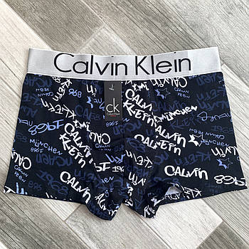 Труси чоловічі боксери бавовна Calvin Klein 07, темно-сині, розмір L (46-48), 09160