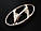 Емблема Hyundai на скотчі та штифтах (пластик) Sonata 2009-2014 (L-170 мм; h-85 мм) — Значок із логотипом Хюндай, фото 2