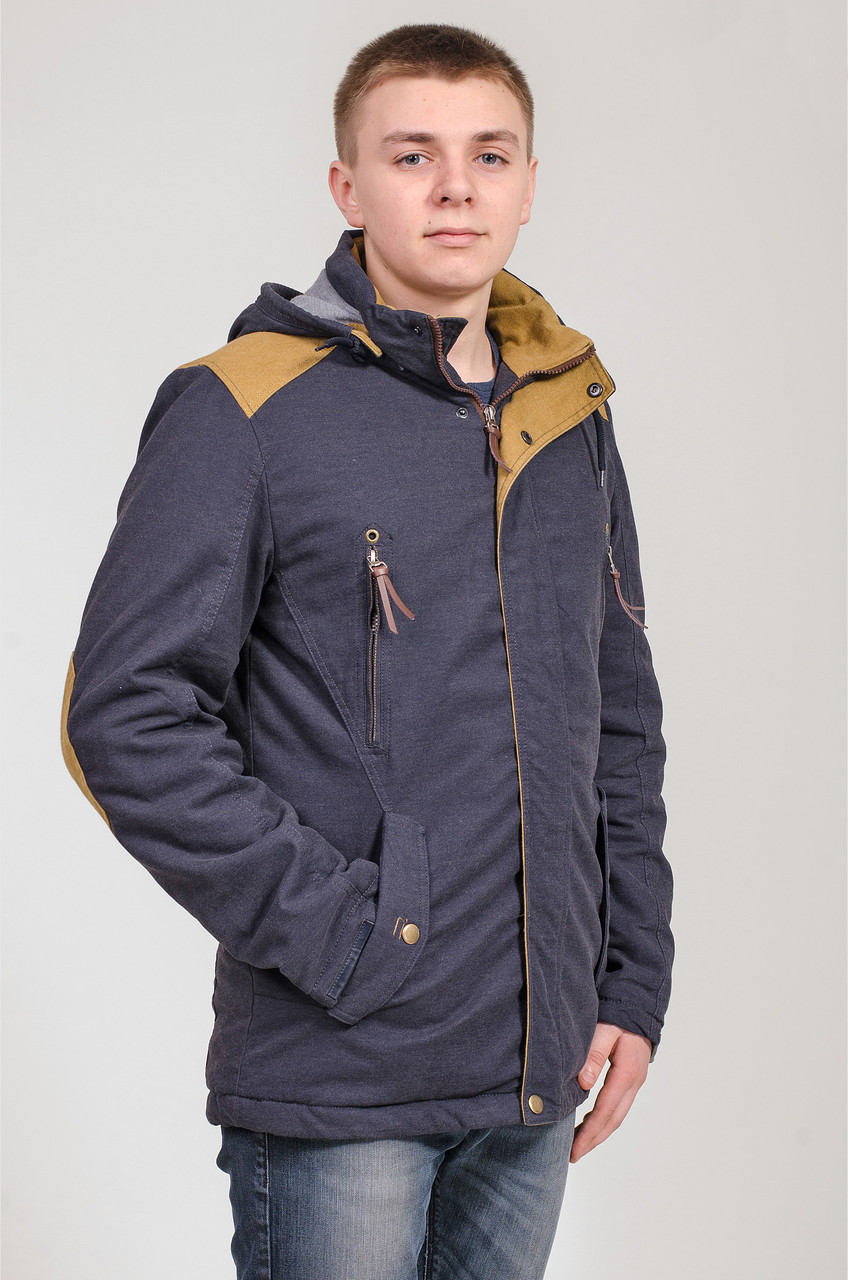Парка куртка чоловіча синя Avecs AV-70095 Розміри 46/S, фото 1
