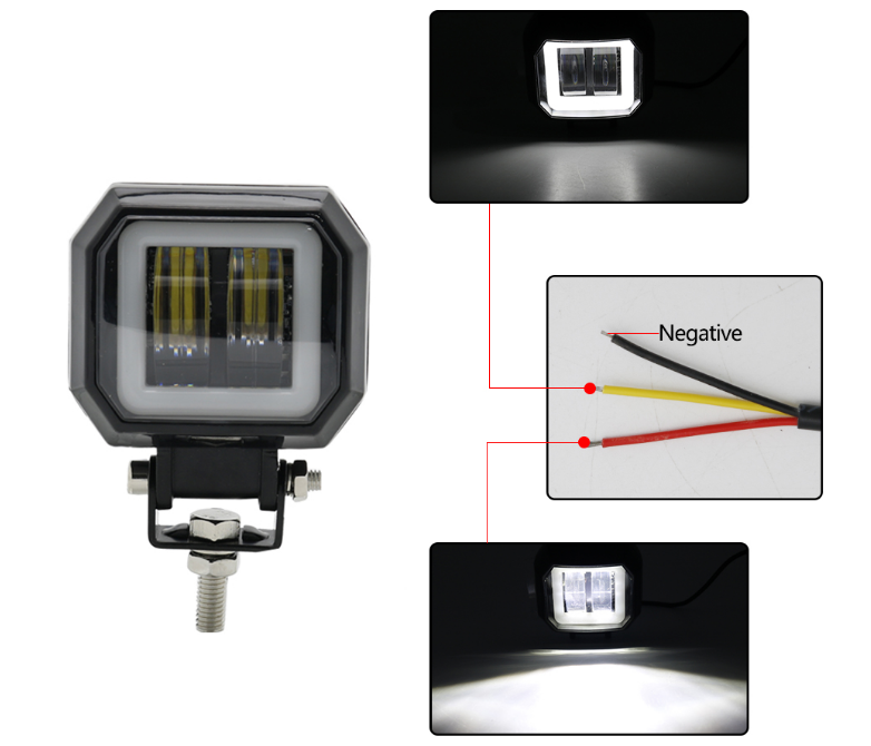 LED-фара додаткового світла 20W 1800 Лм+ходовий вогонь
