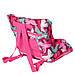 Коляска прогулянкова для ляльки 9337-1, металева, висота до ручки — 74 см, рожева, фото 4