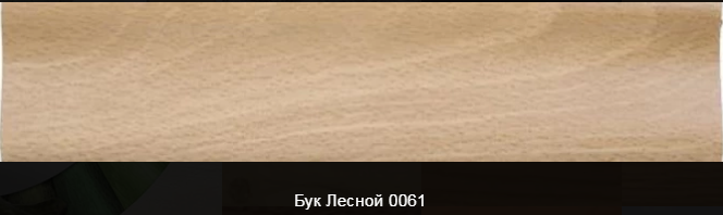 Плінтус пластиковий ТЕКО Стандарт 0061 Бук лісовий (з кабель каналом, широкий по підлозі, м'які краю)