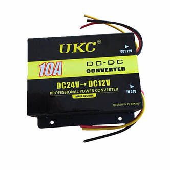 Автомобільний інвертор перетворювач напруги Ukc DC/DC 24v-12v 10 A, фото 1