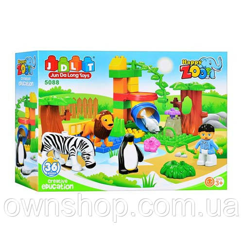 Дитячий конструктор JDLT 5088, зоопарк, ( 36 деталей), фото 1