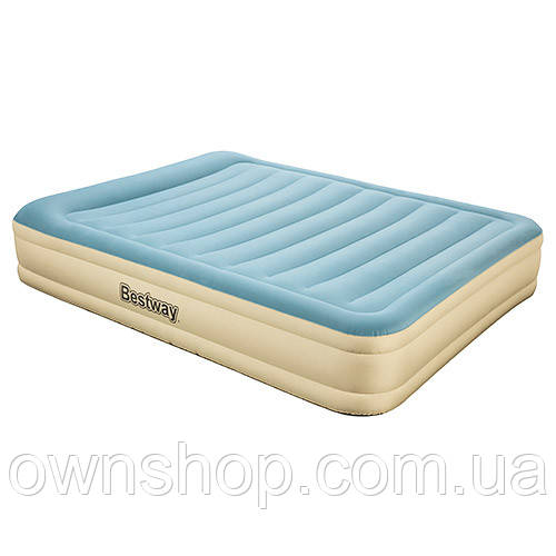 Надувне ліжко двоспальне з вбудованим насосом, 203*152*36 см, Bestway 69007, фото 1