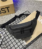 Чоловіча сумка-бананка темно-сірого кольору,, фото 9