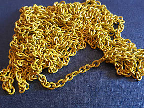 Ланцюг лимонного кольору кольору 3 метри ланки 6х4 мм