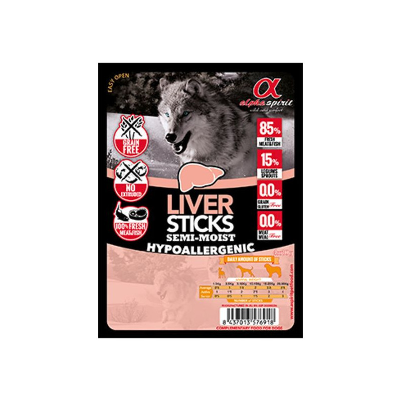 Alpha Spirit Sticks Liver&Chicken - Напіввологе ласощі для собак (палички зі свинячою печінкою та куркою) 0.04