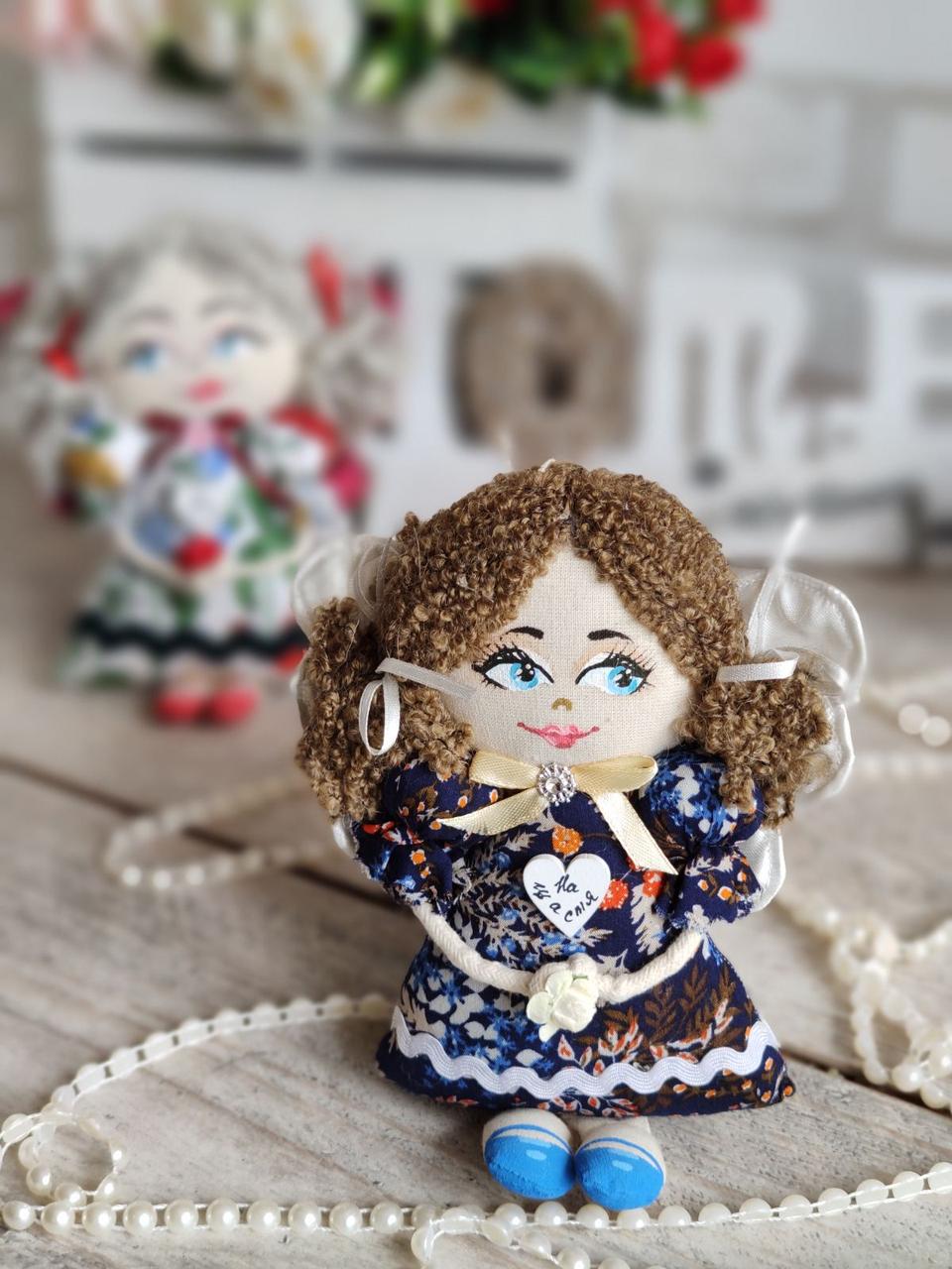 Лялька "Квітковий ангел",ангел ручна робота, різні кольору, вис. 21см, фото 1