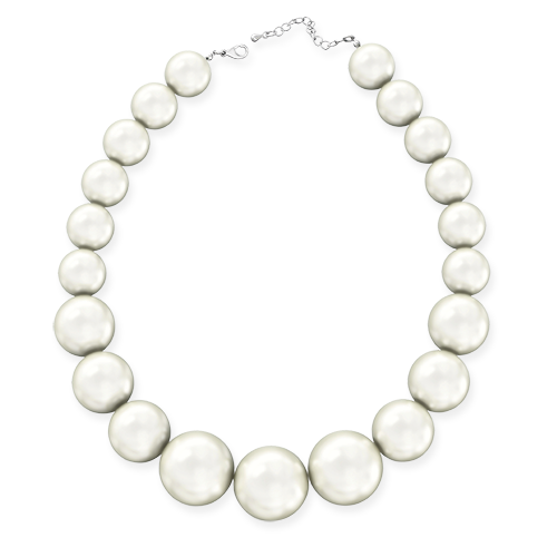 Намисто з великих білих перлів Вічна класика перлів, 46 см