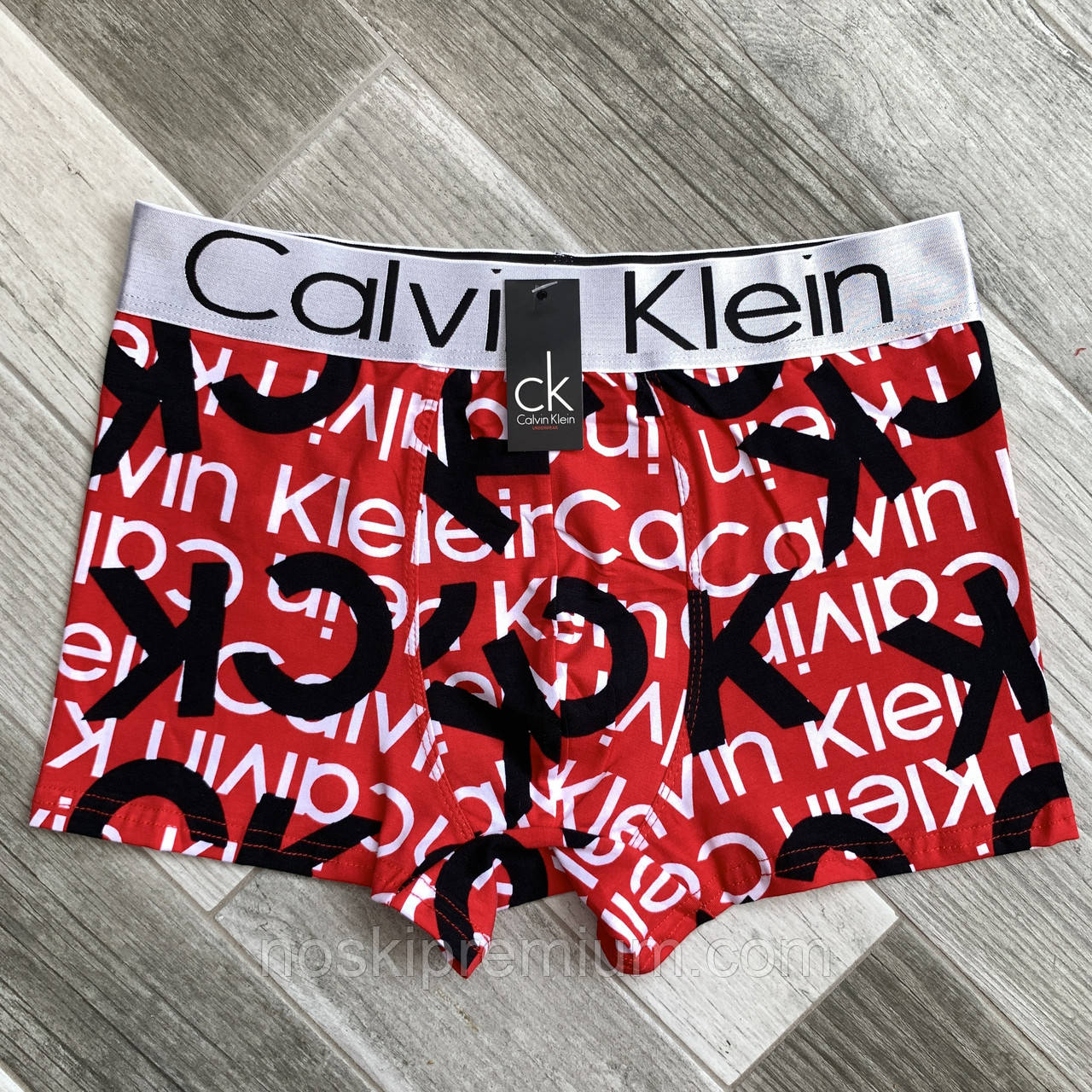 Труси чоловічі боксери бавовна Calvin Klein 08, червоні, розмір 2XL (50-52), 09174