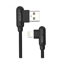 Шнур для зарядки Iphone USB GOLF GC-45 кабель 2,4A Чёрный