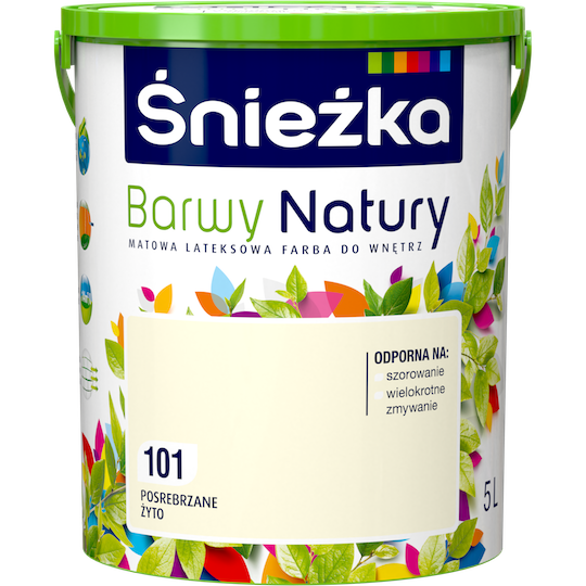 Фарба  латексна Sniezka  Barwy Natury   101Т   Сріблясте жито     5L, фото 1
