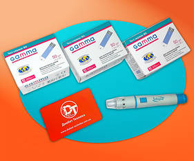 Тест-смужки для глюкометра Гамма МС (Gamma MS) — 50 шт. 3 упаковки за 876 грн. Ручка-проколювач у ПОДАРУНОК