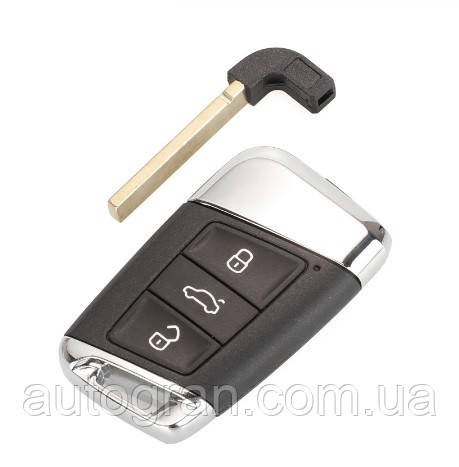 Корпус смарт ключа Volkswagen Golf 7 Skoda Octavia A7, фото 1