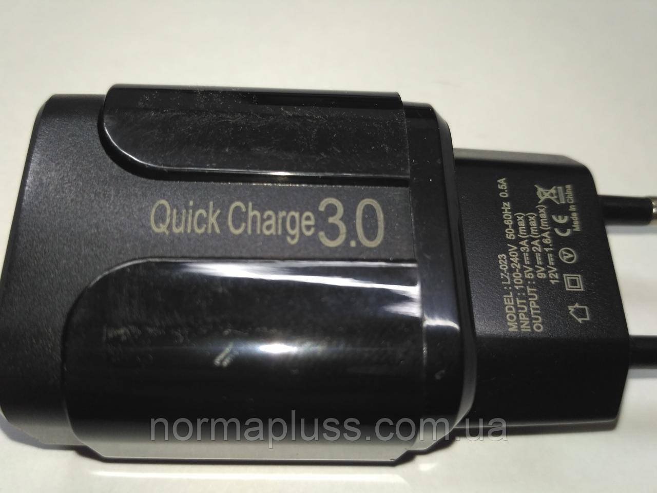 Зарядний пристрій USB YKZ LZ-023 Quick Charge 3.0 (швидка зарядка), фото 1