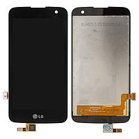 Дисплей для LG K4 K120E, K130E, VS425, модуль в сборе (экран и сенсор), черный, оригинал