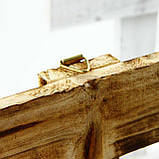 Дерев'яний ящик-кашпо КОРІНЧЕННИЙ з дощечкою для напису 180587-8, фото 4