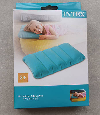 Intex Надувна подушка 68676 NP бірюзова,43х28х9см