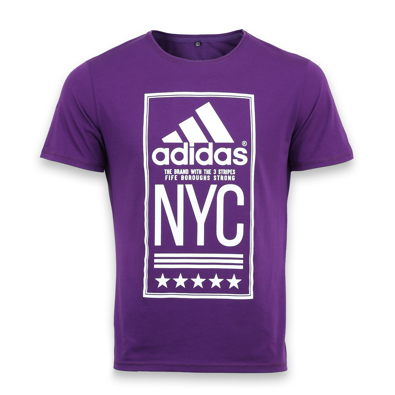 Футболка спортивная фиолетовый ADIDAS с принтом "NYC" PUR M(Р) 19-900-020, фото 1