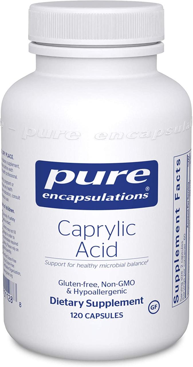 Pure Encapsulations Caprylic Acid / Каприлова кислота 120 капс