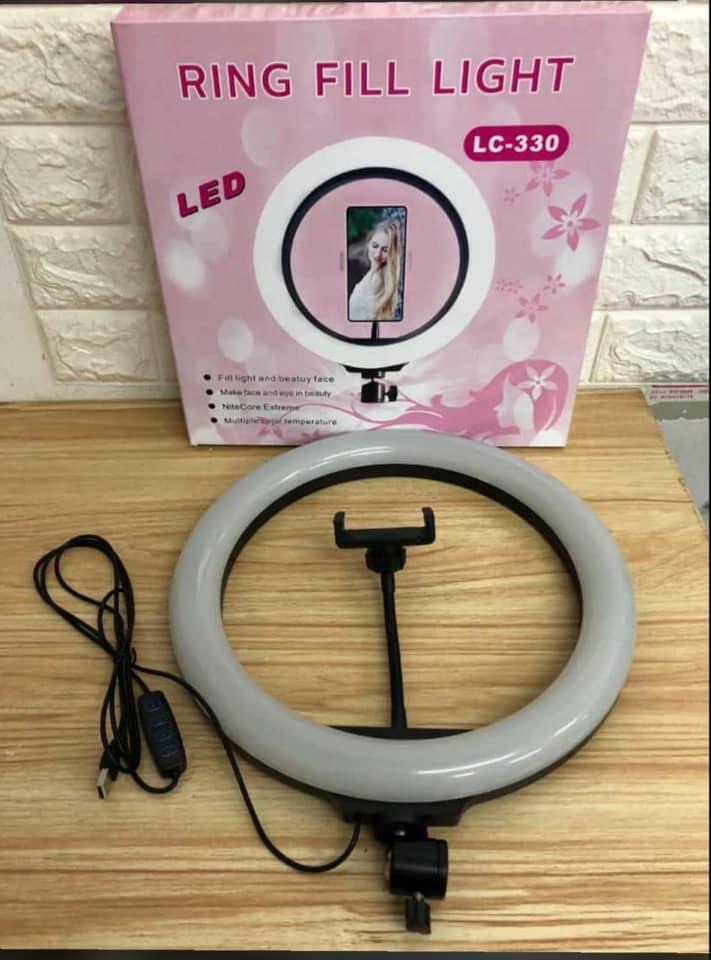 Кільцева LED лампа RING FILL LIGHT LC-330 діаметр 33см, живлення usb, Кільцева селфи лампа